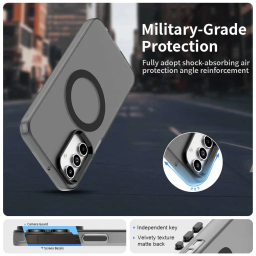 Techsuit - CandyCase MagSafe - Samsung Galaxy A55 5G - Fekete tok - 3