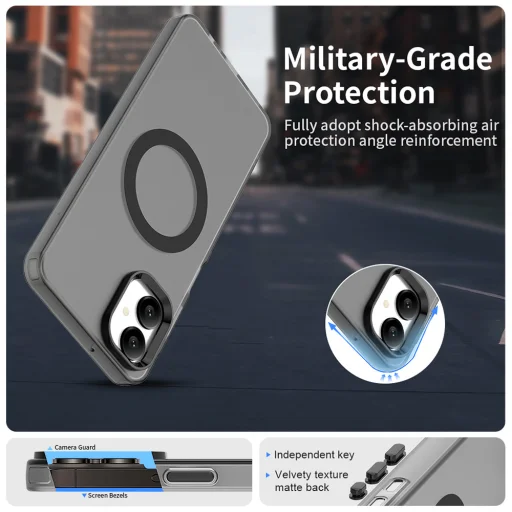  Samsung Galaxy A06 Fekete Techsuit CandyCase MagSafe tok - 6