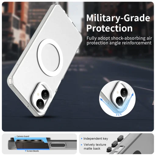  Samsung Galaxy A06 Fehér Techsuit - CandyCase MagSafe tok - 9