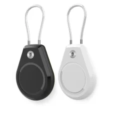 Apple AirTag tok vízálló acél kábellel - fekete + fehér (2 darab)