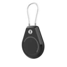 Apple AirTag tok - vízálló acélkábellel - fekete