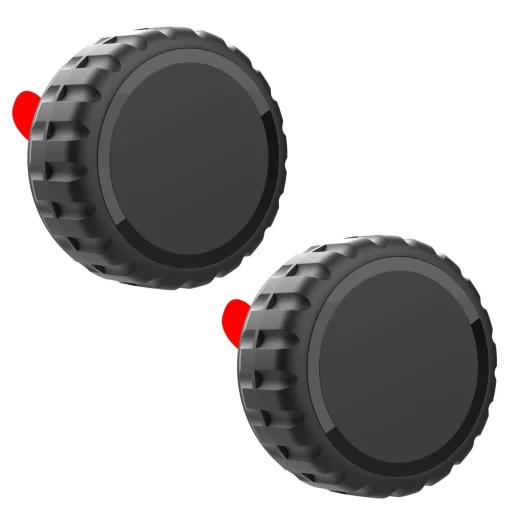 Apple AirTag tok, csavarozható, vízálló, öntapadós - Fekete - 4 darab - 2