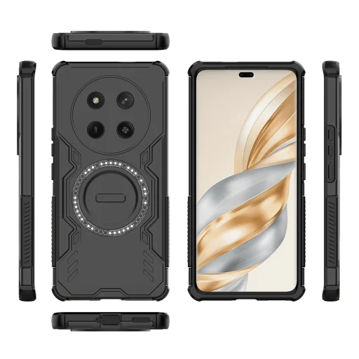  Honor Magic7 Lite / X9c Fekete Techsuit - ArmorMag Tok - 4