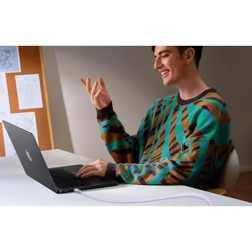 Ugreen Uno L509 USB-C USB-C kábel, 100W, 2m (Lila) - 2