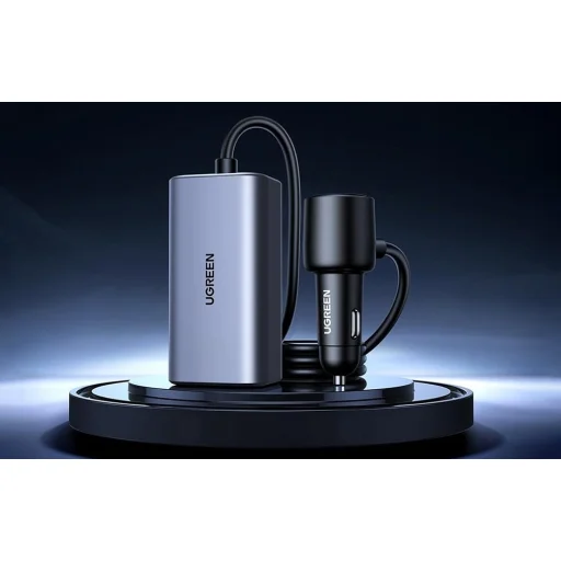 Ugreen EC706 autós töltő, USB + 2x USB-C, 150W - 3