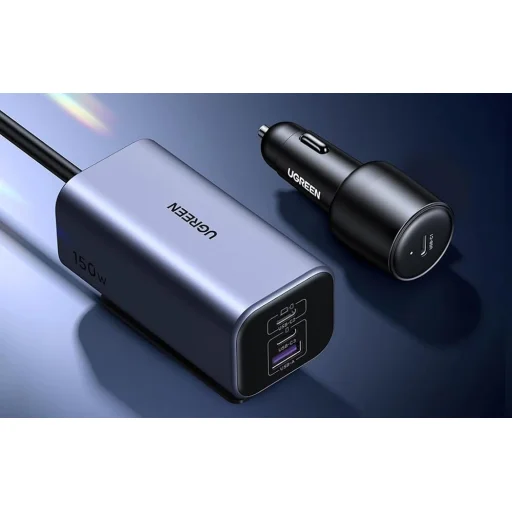 Ugreen EC706 autós töltő, USB + 2x USB-C, 150W - 5