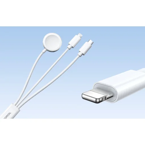 Apple Watch mágneses töltő Joyroom S-IW008 Lightning + USB-C 5V 1,2m (fehér) - 5