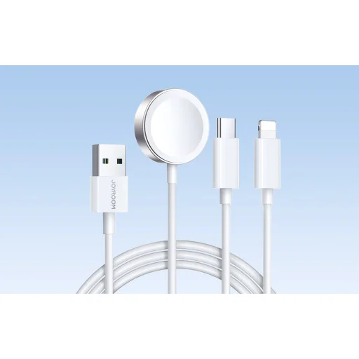 Apple Watch mágneses töltő Joyroom S-IW008 Lightning + USB-C 5V 1,2m (fehér) - 7