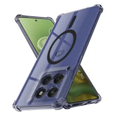  Ütésálló Átlátszó Szilikon MagSafe Tok - Motorola Edge 60 / Edge 60 Fusion - Füstfekete tok