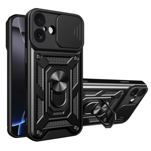  iPhone 17 Fekete Techsuit CamShield Sorozat tok - 1