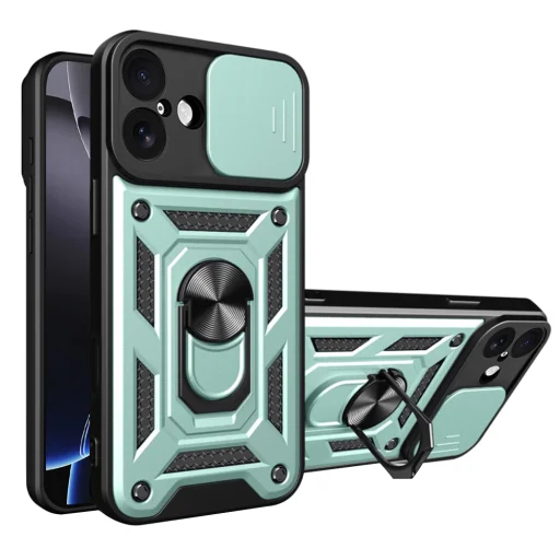  iPhone 17 Zöld Techsuit - CamShield sorozat tok - 1