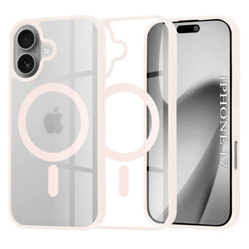  Apple iPhone 17 Nude Pink Techsuit mágneses MagSafe Pro tok - 1