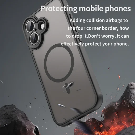  iPhone 17 Fekete Techsuit HaloFrost II MagSafe tok - 5