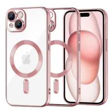 iPhone 15 Luxus Kristály MagSafe Tok - Techsuit - Rózsaszín tok