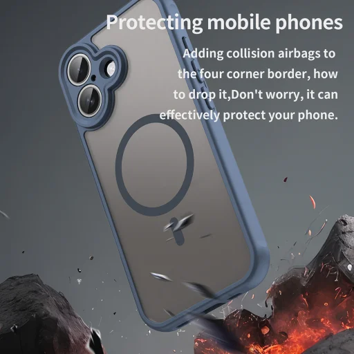  iPhone 17 Tengerészkék Techsuit - HaloFrost II MagSafe tok - 4