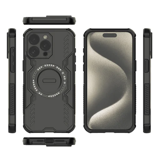 iPhone 15 Pro - Techsuit ArmorMag tok - Fekete. - 4