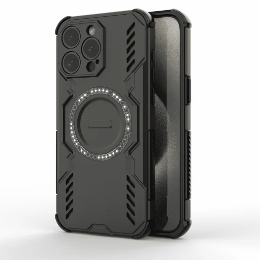 iPhone 15 Pro - Techsuit ArmorMag tok - Fekete. - 1