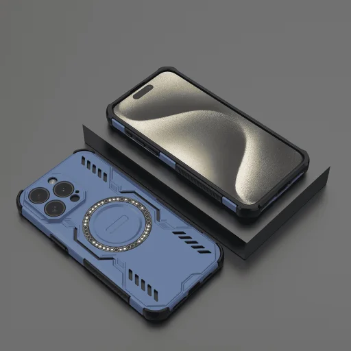 iPhone 15 Pro Max tok - Techsuit ArmorMag - Kék - 6