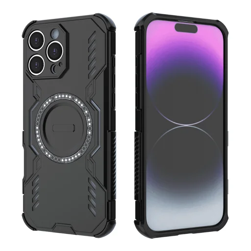 iPhone 16 Pro Max - Techsuit ArmorMag Tok - Fekete tok - 2