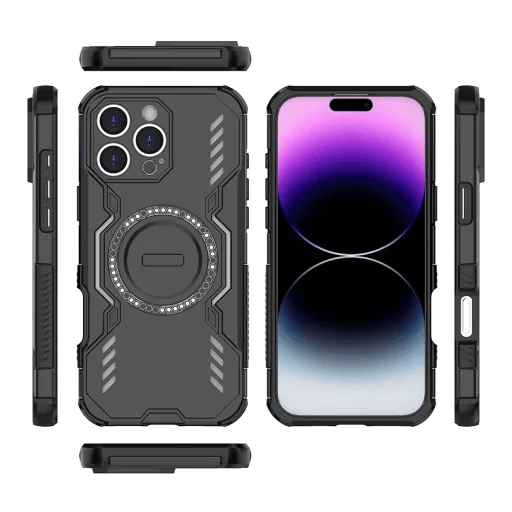 iPhone 16 Pro Max - Techsuit ArmorMag Tok - Fekete tok - 4