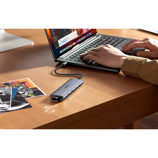 Hub USB-C Ugreen CM498, HDMI, 2x USB, 2x USB-C, SD/TF, RJ45, PD, 4K 60 Hz - 4