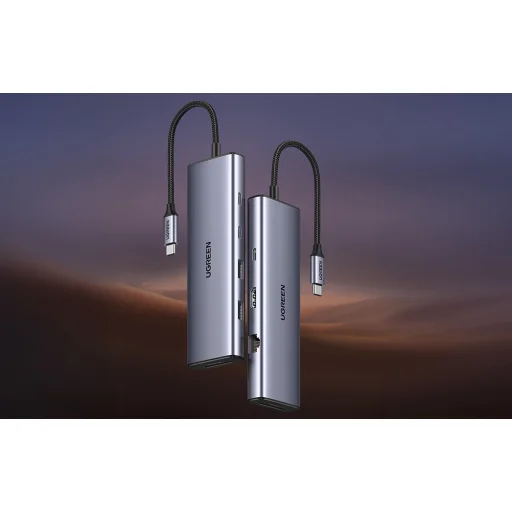 Hub USB-C Ugreen CM498, HDMI, 2x USB, 2x USB-C, SD/TF, RJ45, PD, 4K 60 Hz - 5