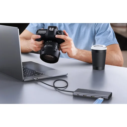 Ugreen CM639 USB-C hub, 2x HDMI, 3x USB, USB-C, SD/TF, RJ45, PD 100W, 8K - 3