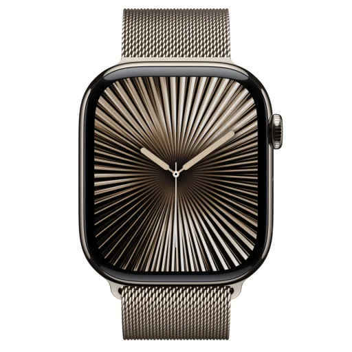 Apple Watch S10 Cellular 46mm Natural Titanium Case Natural Milanese Loop - S/M okosóra - 3