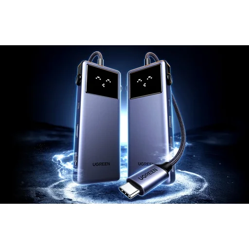 Hub USB-C Ugreen CM888 Uno, 7 az 1-ben, USB-C 3.2 Gen1, PD 85W, HDMI, USB 3.0 - 4