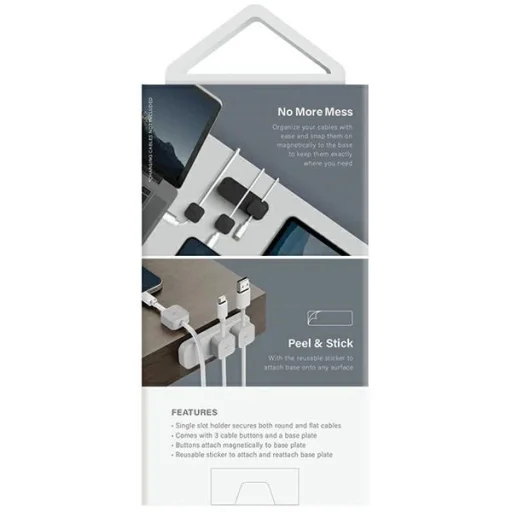 Uniq Pod Mag mágneses kábelrendező + alap sötétszürke/ faszén sötétszürke - 5