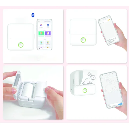 Setty Mini hőnyomtató bluetooth DT1-0 fehér, - 3