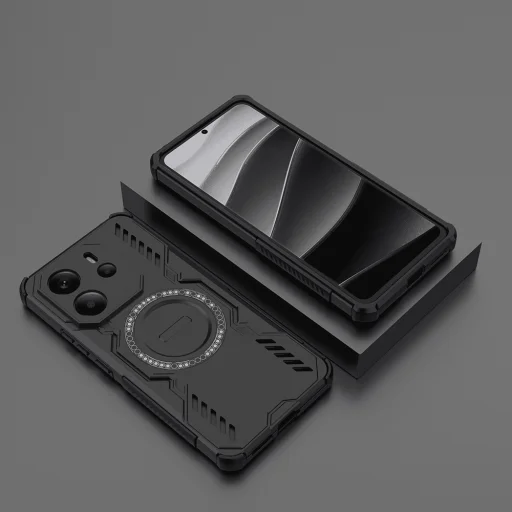 Techsuit - ArmorMag tok - Xiaomi Redmi Note 14 4G (Regionális) - Fekete. - 6