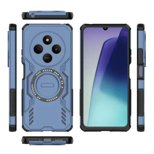 Xiaomi Redmi 14C / Poco C75 Tok - Techsuit - ArmorMag - Kék tok - 4