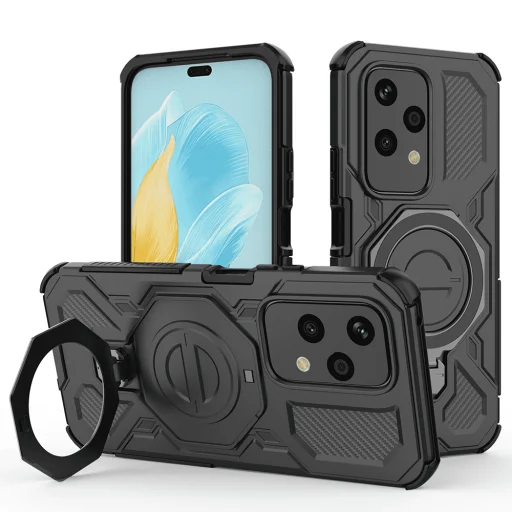 Védőtok - Techsuit Carbon Shield PRO - Honor 200 Lite - Fekete tok - 1