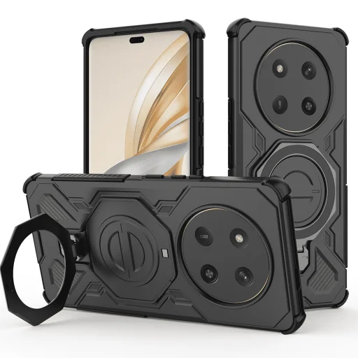 Honor Magic7 Lite / X9c - Techsuit - Carbon Shield PRO - Fekete. tok - 1