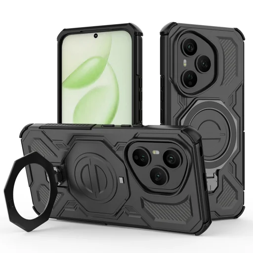  Honor 400 Pro Fekete Techsuit Szénpajzs PRO technológiai védőruha tok - 1