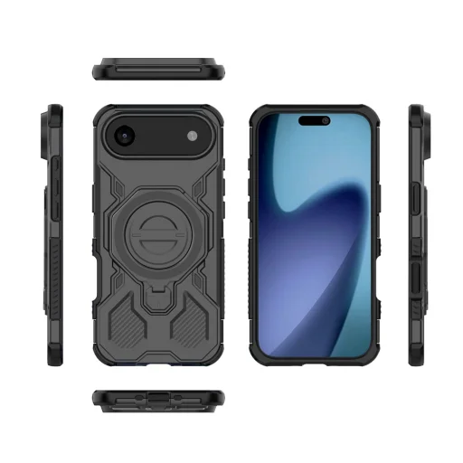  Apple iPhone 17 Air Fekete  - Techsuit - Carbon Shield PRO tok - 5