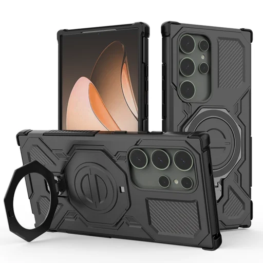 Samsung Galaxy S24 Ultra - Techsuit - Carbon Shield PRO - Fekete. tok - 1