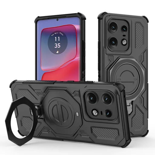 Motorola Edge 50 Pro - Techsuit - Carbon Shield PRO - Fekete tok - 1