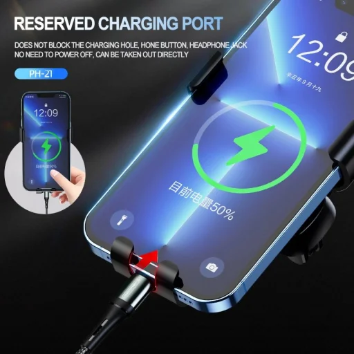 JELLICO autós telefontartó gravitációs PH21 Fekete - 6