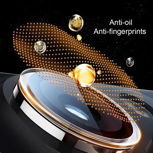 ANANK - AR Lencsevédő - iPhone 16 Pro / iPhone 16 Pro Max - Természetes Titán üvegfólia - 10