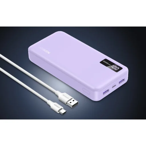 Ugreen PB312 20000mAh Powerbank, 2x USB + USB-C, 20W (Lila) - 2