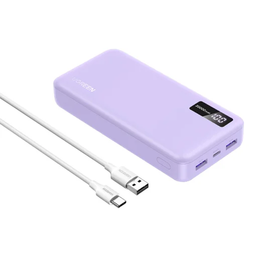 Ugreen PB312 20000mAh Powerbank, 2x USB + USB-C, 20W (Lila) - 1