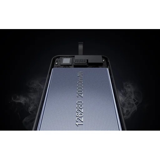 Powerbank 20000mAh Ugreen PB505, USB + USB-C, beépített kábel, 20W (szürke) - 8