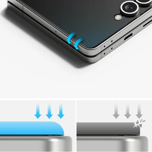  Galaxy Z Flip 7 Átlátszó Ringke 3 az 1-ben Protector Pro 2-szett üvegfólia - 9