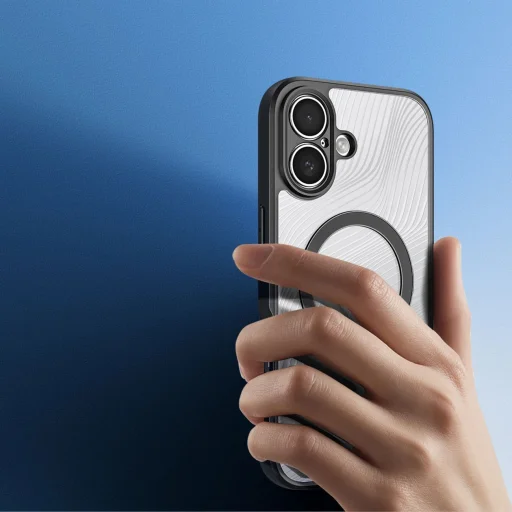  iPhone 17 Fekete Dux Ducis Aimo Mag mágneses gyűrűvel ellátott tok - 5