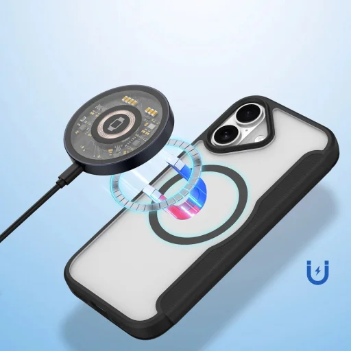  iPhone 17 Fekete Dux Ducis Skin X Pro tok pénztárcával, MagSafe kompatibilis - 5