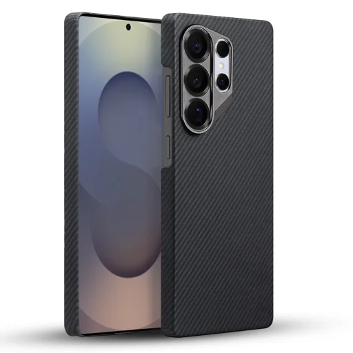  Samsung Galaxy S25 Ultra Fekete Aramidszálas MagSafe tok - 1