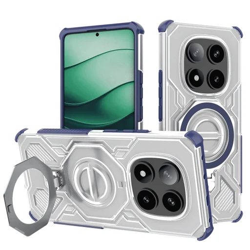 Xiaomi Redmi Note 14 Pro 5G / Poco X7 - Techsuit - Carbon Shield PRO - Kék Átlátszó tok - 1