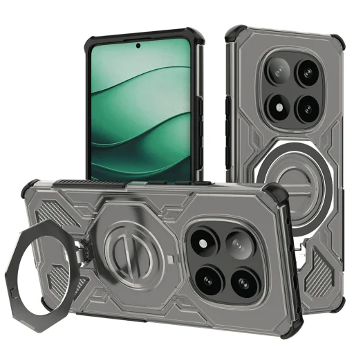 Xiaomi Redmi Note 14 Pro 5G / Poco X7 - Techsuit - Carbon Shield PRO - Füstfekete tok - 1